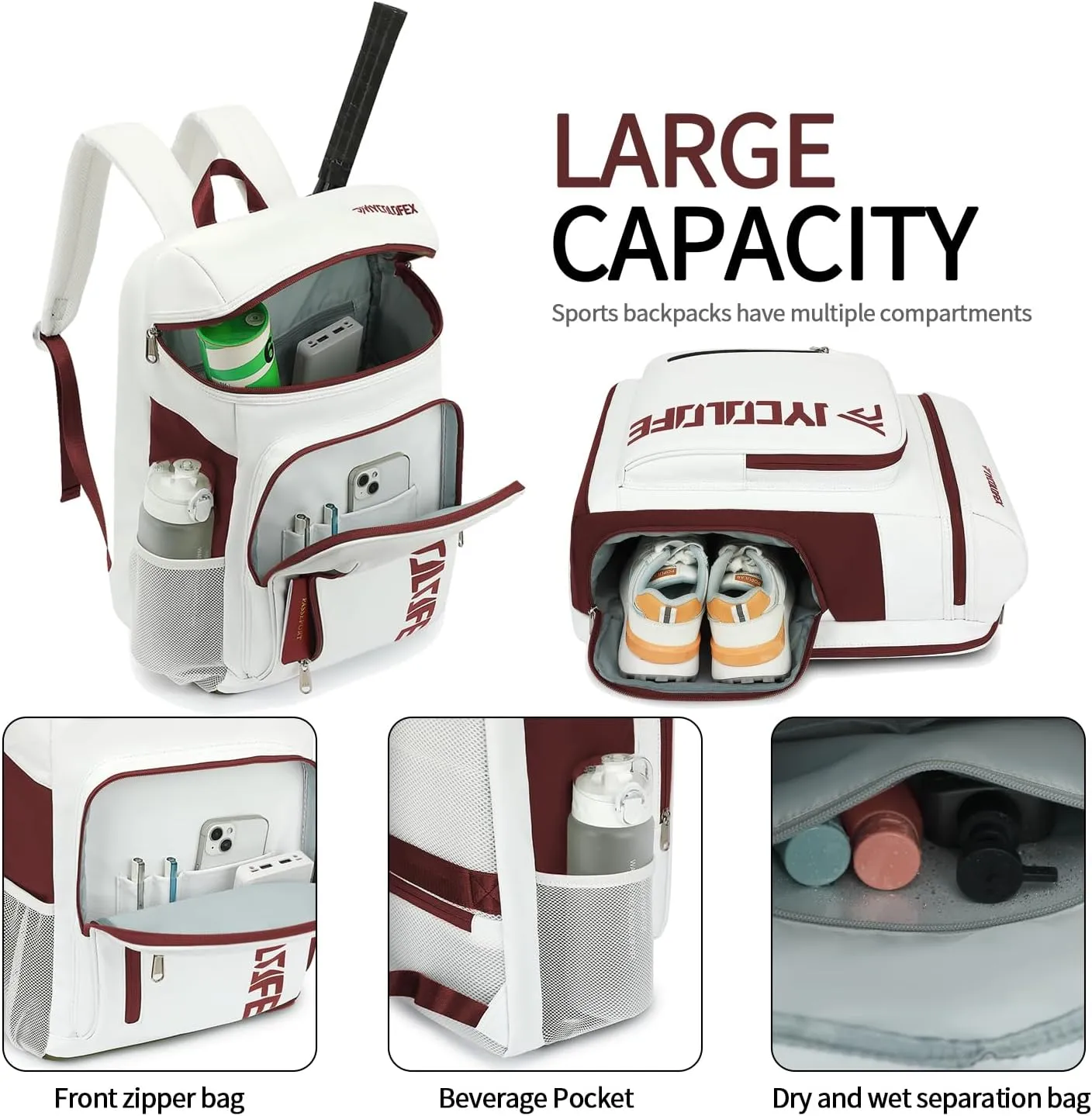 gym duffel bag backpack wrestling bag with shoe compartment 4 kinds of back method waterproof sports walking laptop