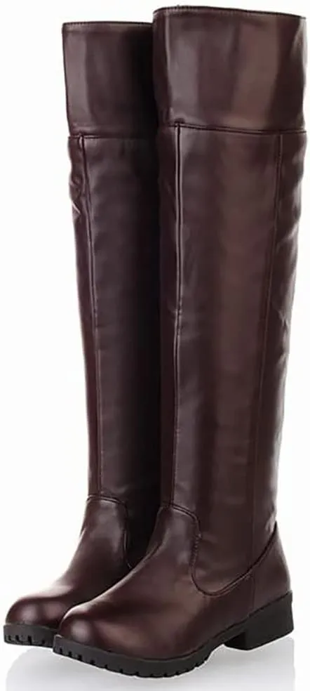 Han shan Cosplay Boots Shoes Unisex Knee High Riding Boots Leather Tall Boots