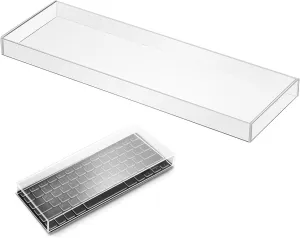 Happyyami Acrylic Keyboard Cover Transparent Dust Protector for Key Keyboards Precise Fit Durable Design Keeps Dirt Debris Away for Long Term Use