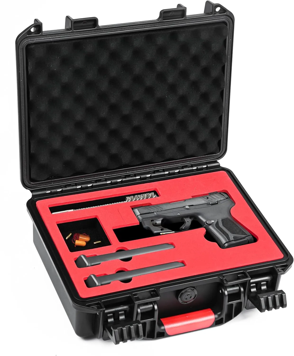 Hard Gun Case for 6" Ruger, Waterproof Pistol Gun Case with Pre-Cut Foam Insert, TSA Lockable Handgun Case for Ruger LCP/LCP II/LCP MAX