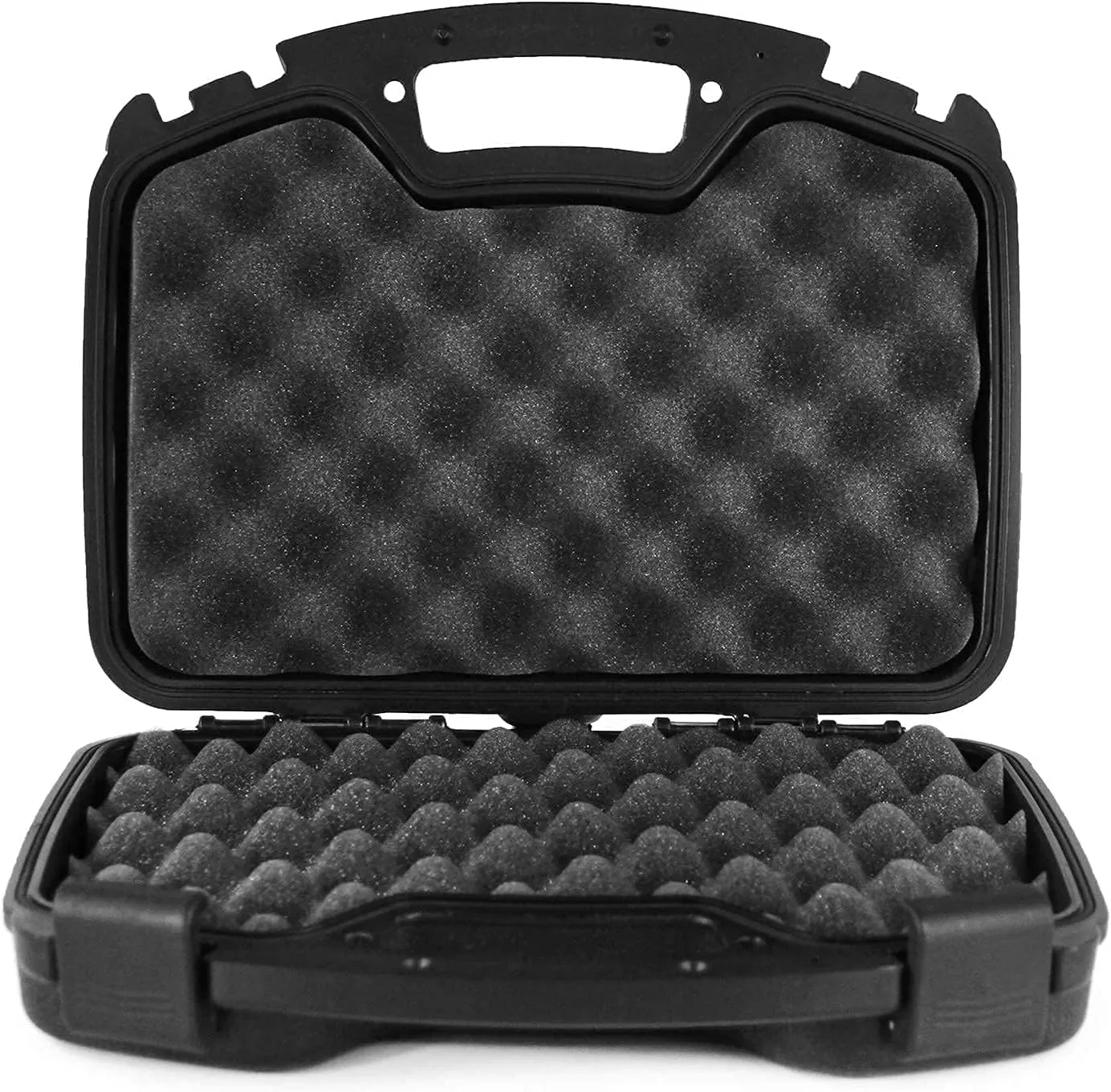 Hard Pistol Case with Foam,Lockable Waterproof Portable 2 Handguns Magazine Storage Box for Outdoor Shooting Hunting Range