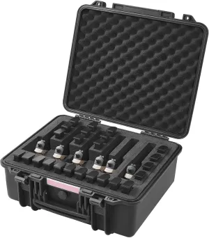 Hard Pistol Cases with Pre-cut Lining Lockable Pistol Case for 6 Pistol