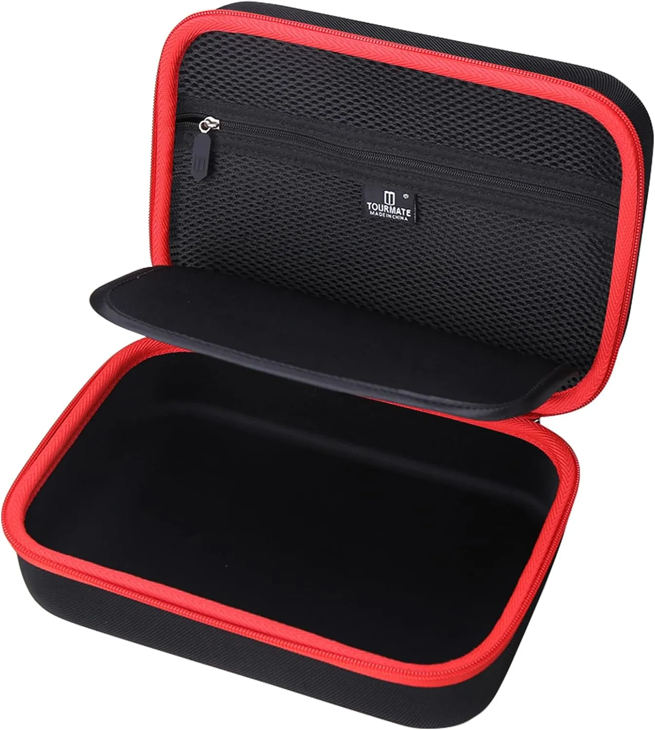 Hard Storage Case Compatible for YAMAHA MG06X MG06 6-Input Stereo Mixer, Protective Hard Shell Carrying Bag(CASE ONLY) (Black Red)