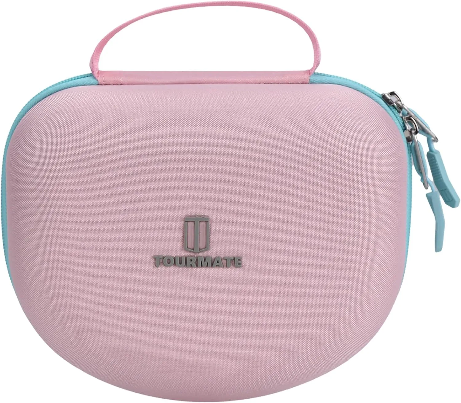 Hard Travel Case for Riwbox CT-7 / CT-7S Cat Ear LED Light Kids Wireless Headphones, Protective Carrying Storage Bag (Pink&Cyan)