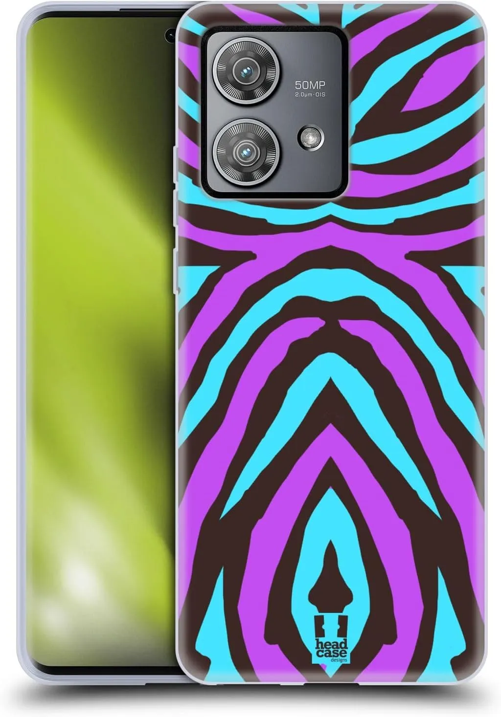 Head Case Designs Crazy Stripes Mad Print 2 Soft Gel Case Compatible with Motorola Edge 40 Neo 5G