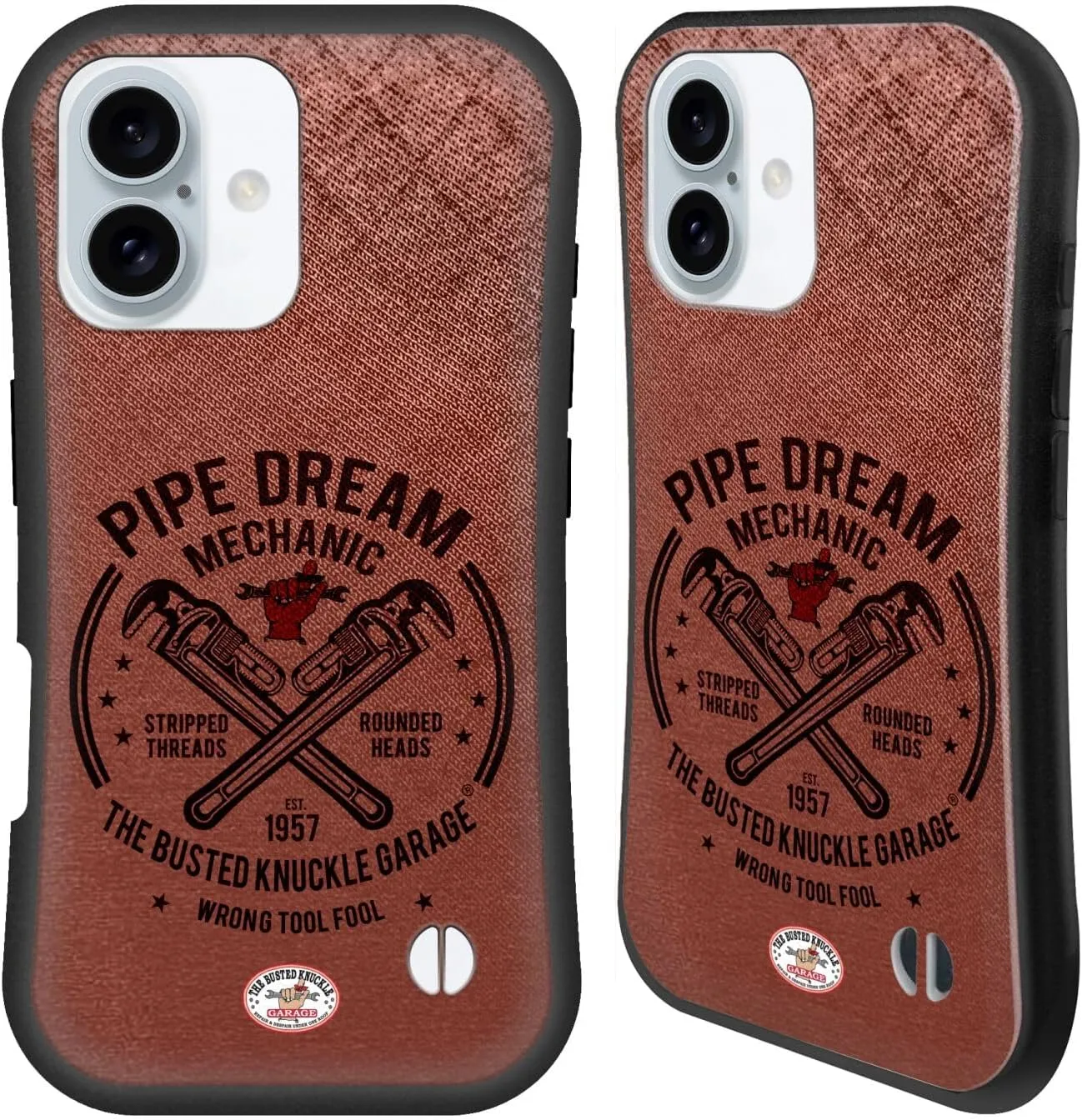 Head Case Designs Officially Licensed Busted Knuckle Garage Pipe Dream Graphics Hybrid Case Compatible with Apple iPhone 16