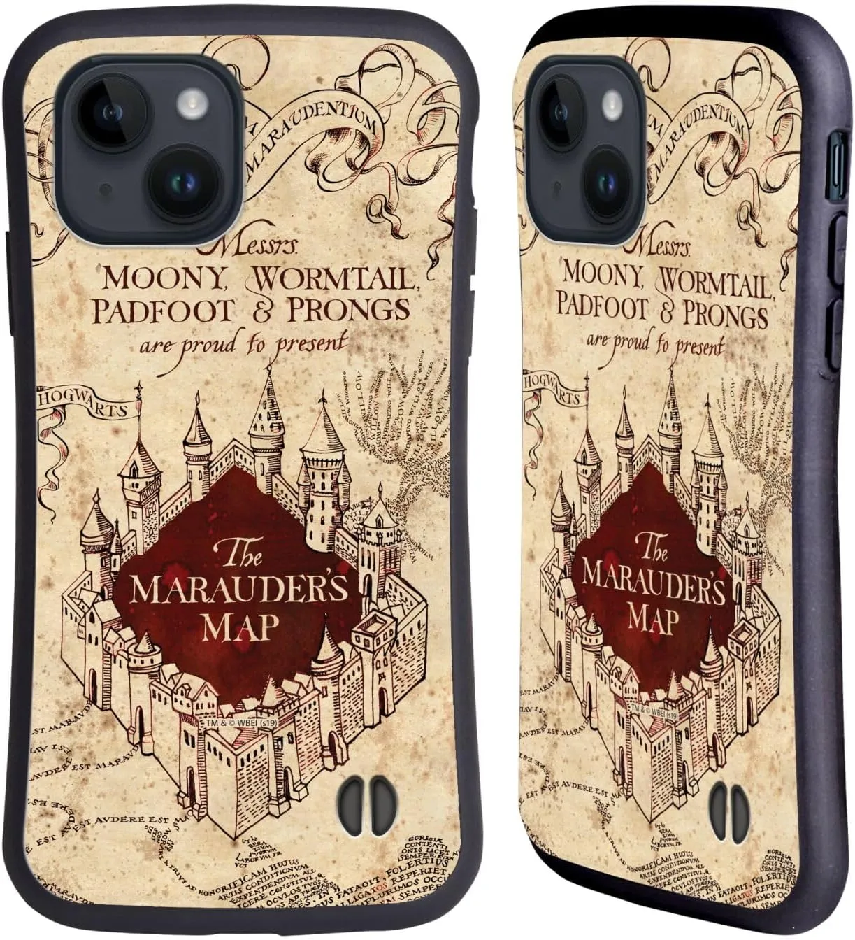 Head Case Designs Officially Licensed Harry Potter The Marauder's Map Prisoner of Azkaban II Hybrid Case Compatible with Apple iPhone 15