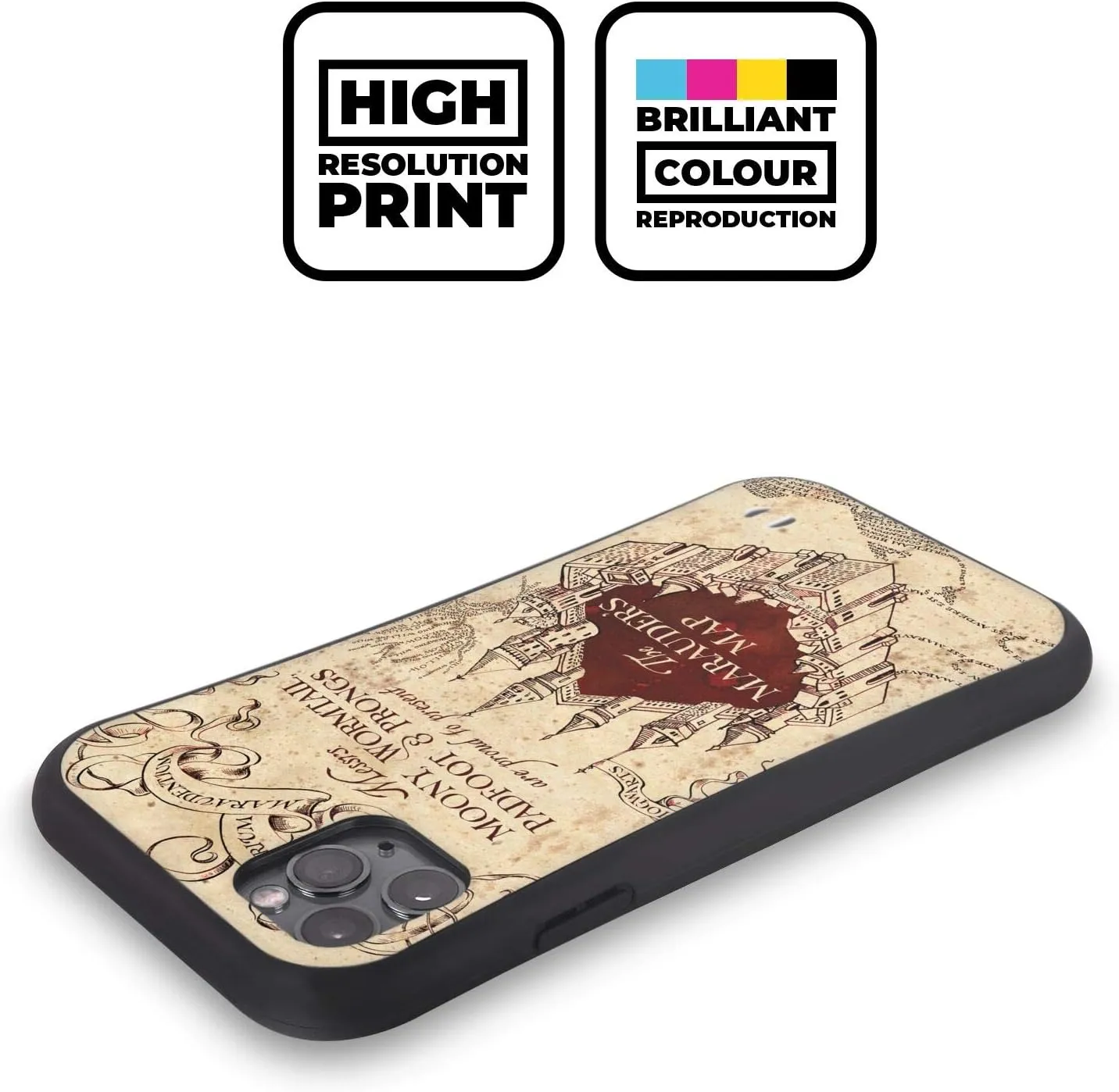 Head Case Designs Officially Licensed Harry Potter The Marauder's Map Prisoner of Azkaban II Hybrid Case Compatible with Apple iPhone 15