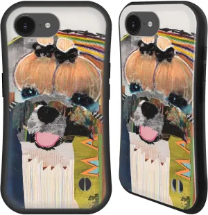 Head Case Designs Officially Licensed Michel Keck Maltese Dogs Hybrid Case Compatible with Apple iPhone 16e