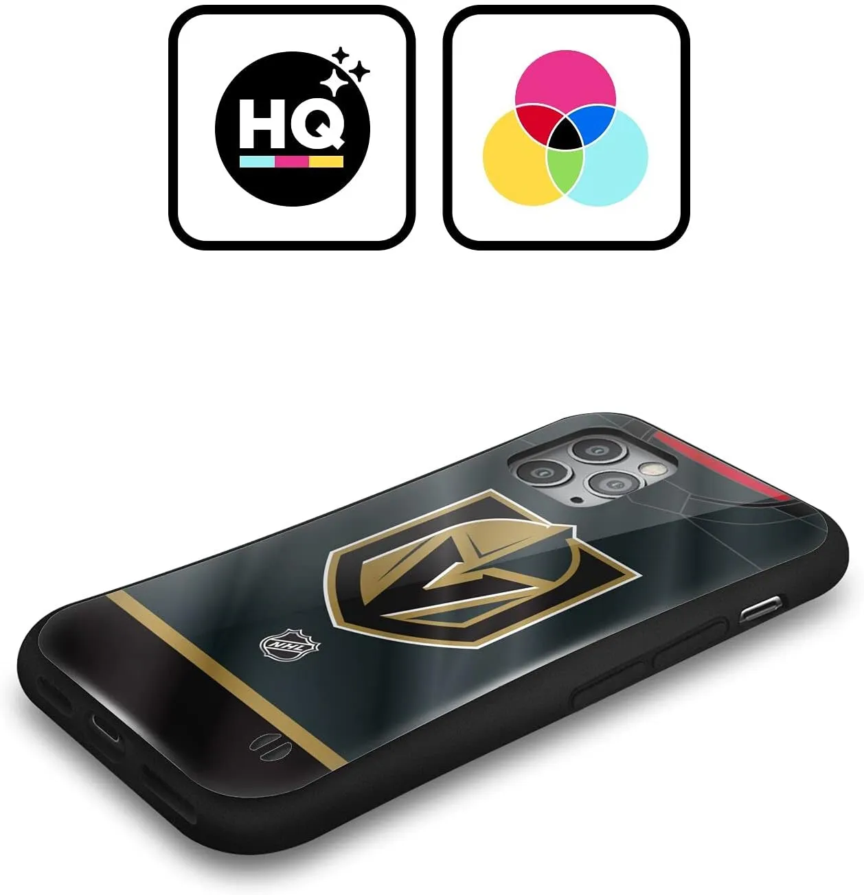 Head Case Designs Officially Licensed NHL Jersey Vegas Golden Knights Hybrid Case Compatible with Apple iPhone 13 Pro Max