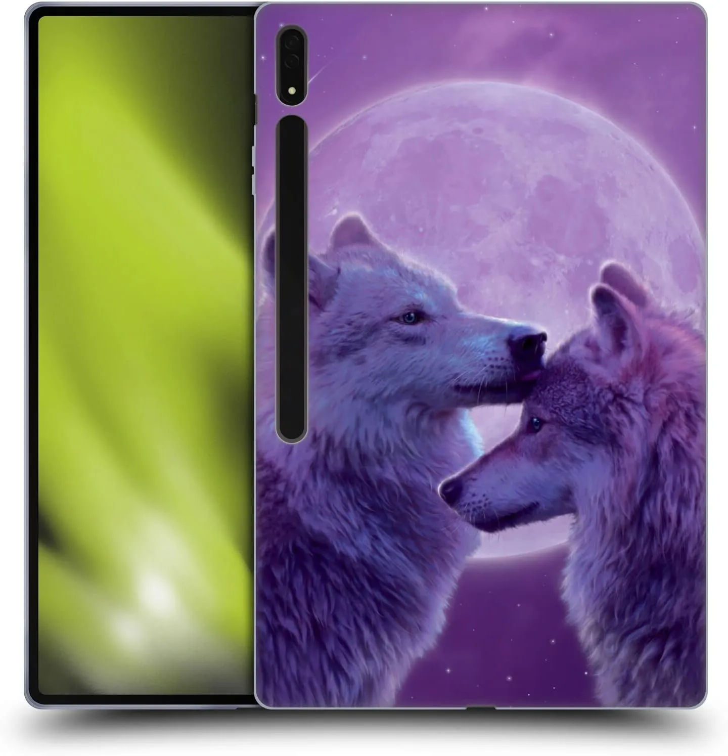 Head Case Designs Officially Licensed Vincent HIE Loving Wolves Canidae Soft Gel Case Compatible with Samsung Galaxy Tab S8 Ultra