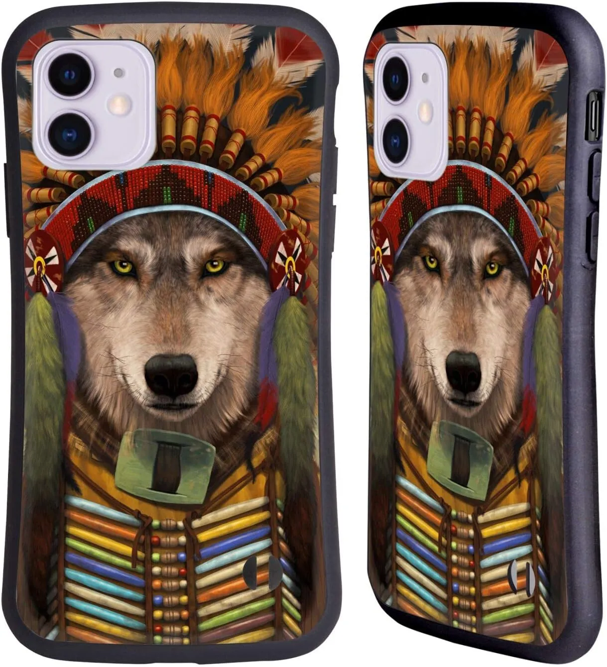 Head Case Designs Officially Licensed Vincent HIE Wolf Spirit Chief Canidae Hybrid Case Compatible with Apple iPhone 11