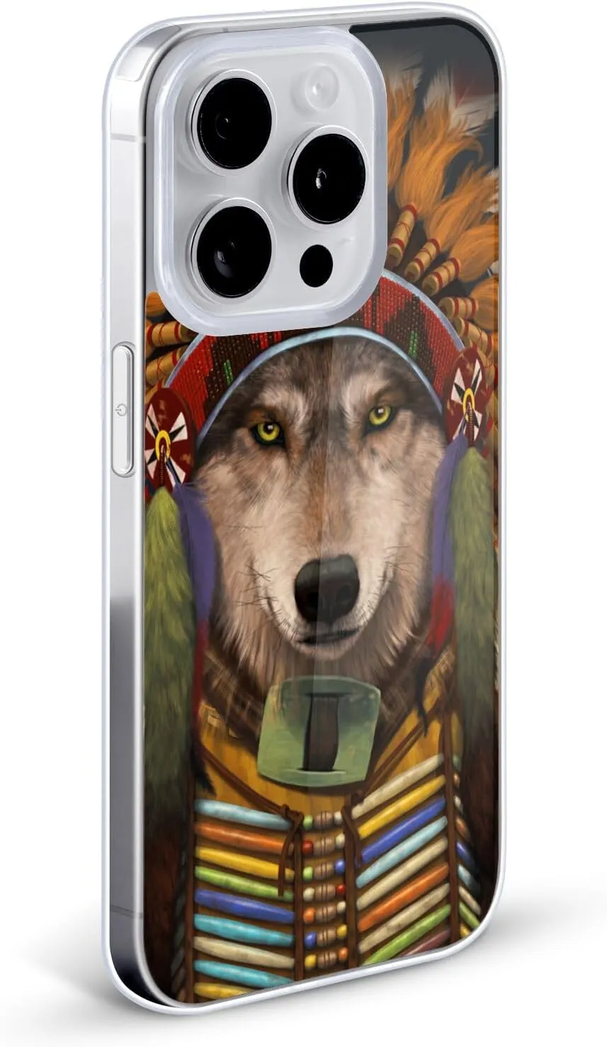 Head Case Designs Officially Licensed Vincent HIE Wolf Spirit Chief Canidae Soft Gel Case Compatible with Apple iPhone 13 Pro