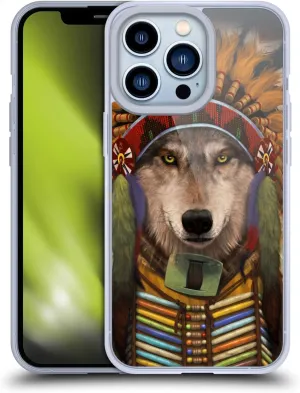 Head Case Designs Officially Licensed Vincent HIE Wolf Spirit Chief Canidae Soft Gel Case Compatible with Apple iPhone 13 Pro