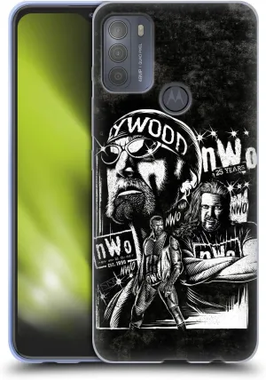 Head Case Designs Officially Licensed WWE Fathead Superstar NWO Soft Gel Case Compatible with Motorola Moto G50
