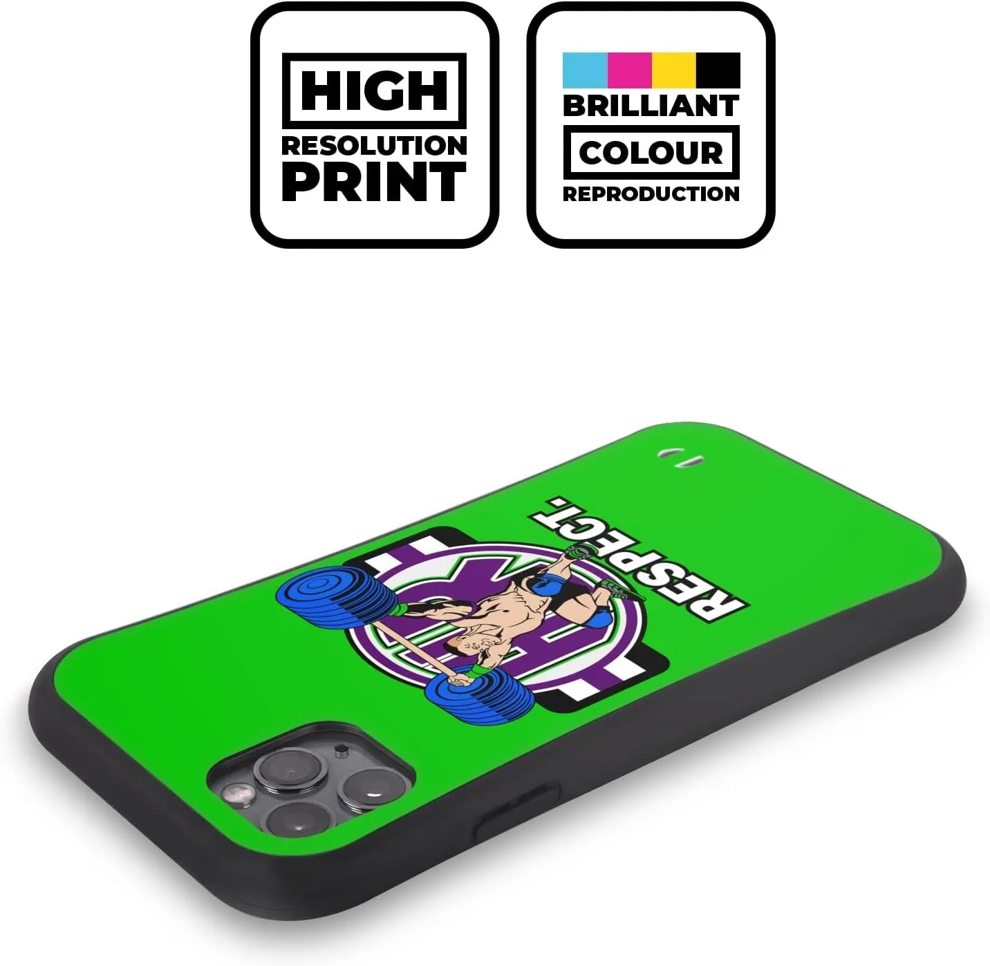 Head Case Designs Officially Licensed WWE John Cenation Respect 2017/18 Superstars 4 Hybrid Case Compatible with Apple iPhone 16 Plus