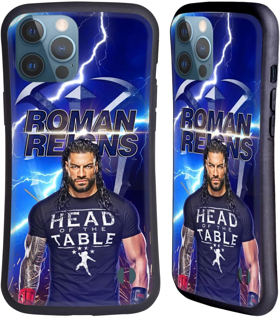Head Case Designs Officially Licensed WWE Lightning Roman Reigns Hybrid Case Compatible with Apple iPhone 13 Pro Max