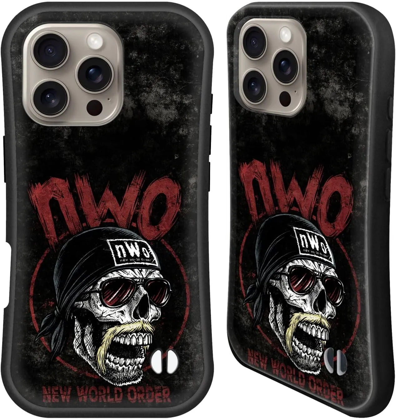 Head Case Designs Officially Licensed WWE Skull NWO Hybrid Case Compatible with Apple iPhone 16 Pro