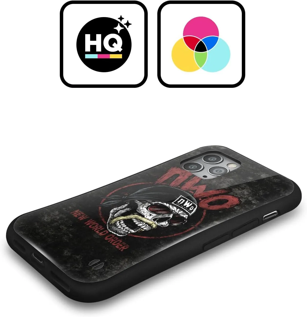 Head Case Designs Officially Licensed WWE Skull NWO Hybrid Case Compatible with Apple iPhone 16 Pro