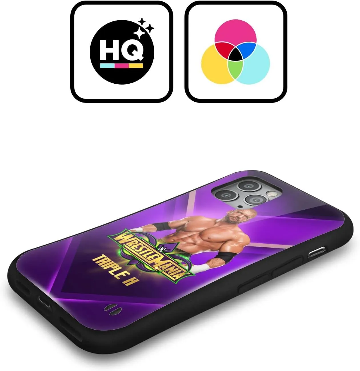 Head Case Designs Officially Licensed WWE Triple H Wrestlemania 34 Superstars Hybrid Case Compatible with Apple iPhone 16e