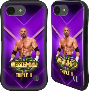 Head Case Designs Officially Licensed WWE Triple H Wrestlemania 34 Superstars Hybrid Case Compatible with Apple iPhone 16e