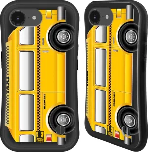 Head Case Designs Taxi Van Yellow Cab Hybrid Case Compatible with Apple iPhone 16e