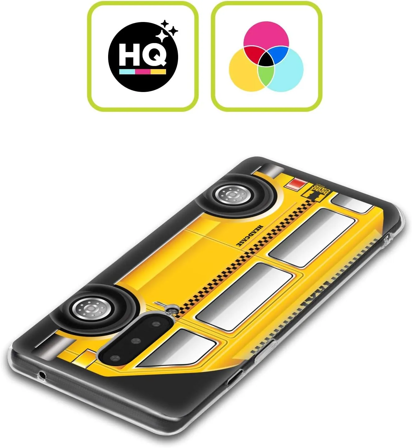 Head Case Designs Taxi Van Yellow Cab Soft Gel Case Compatible with Google Pixel 7