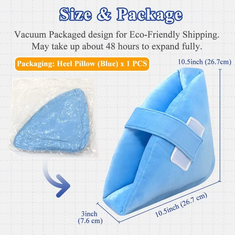 Heel Protectors for Pressure Sores Medical Boots for Foot Injuries Supports Cushion for Heel Pain Relief Prevention Bed Sore Ulcer Ankle Pillow (Flannel - 1Piece)