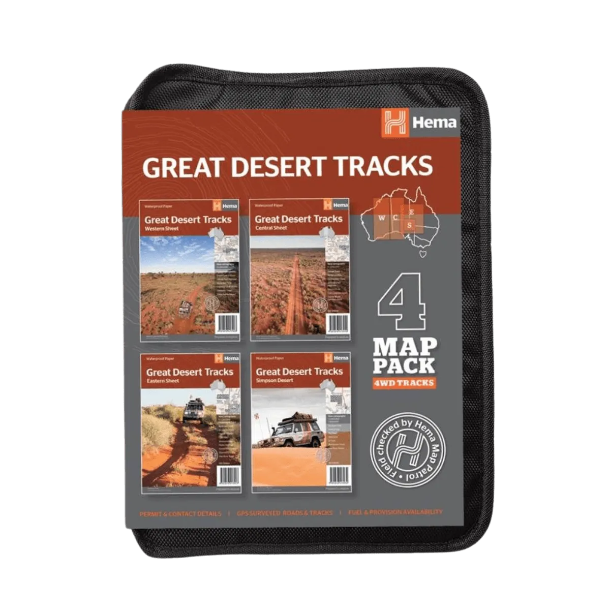 Hema Great Desert Tracks Map Pack