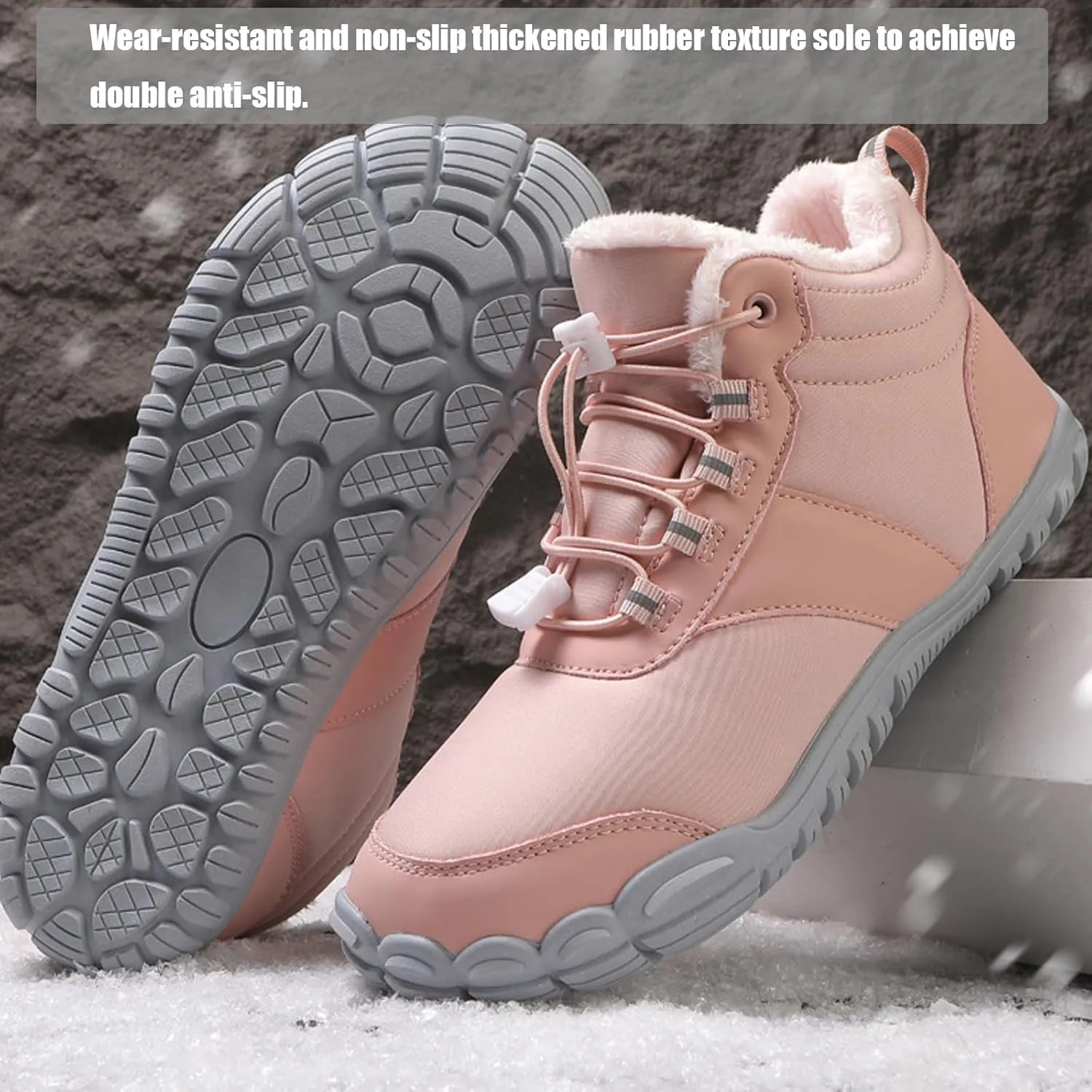 Hike Winter Footwear Barefoot Womens, 2024 Waterproof Autumn Wide Toe Box Barefoot Walking Shoes Boots