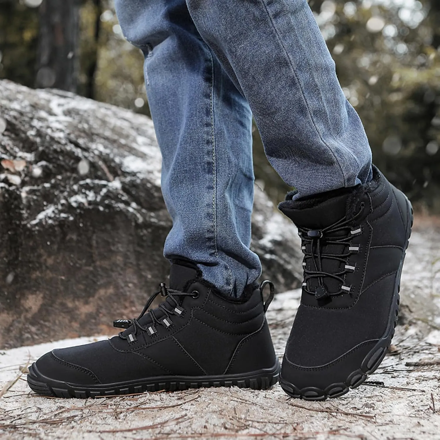 Hike Winter Footwear Barefoot Womens, 2024 Waterproof Autumn Wide Toe Box Barefoot Walking Shoes Boots