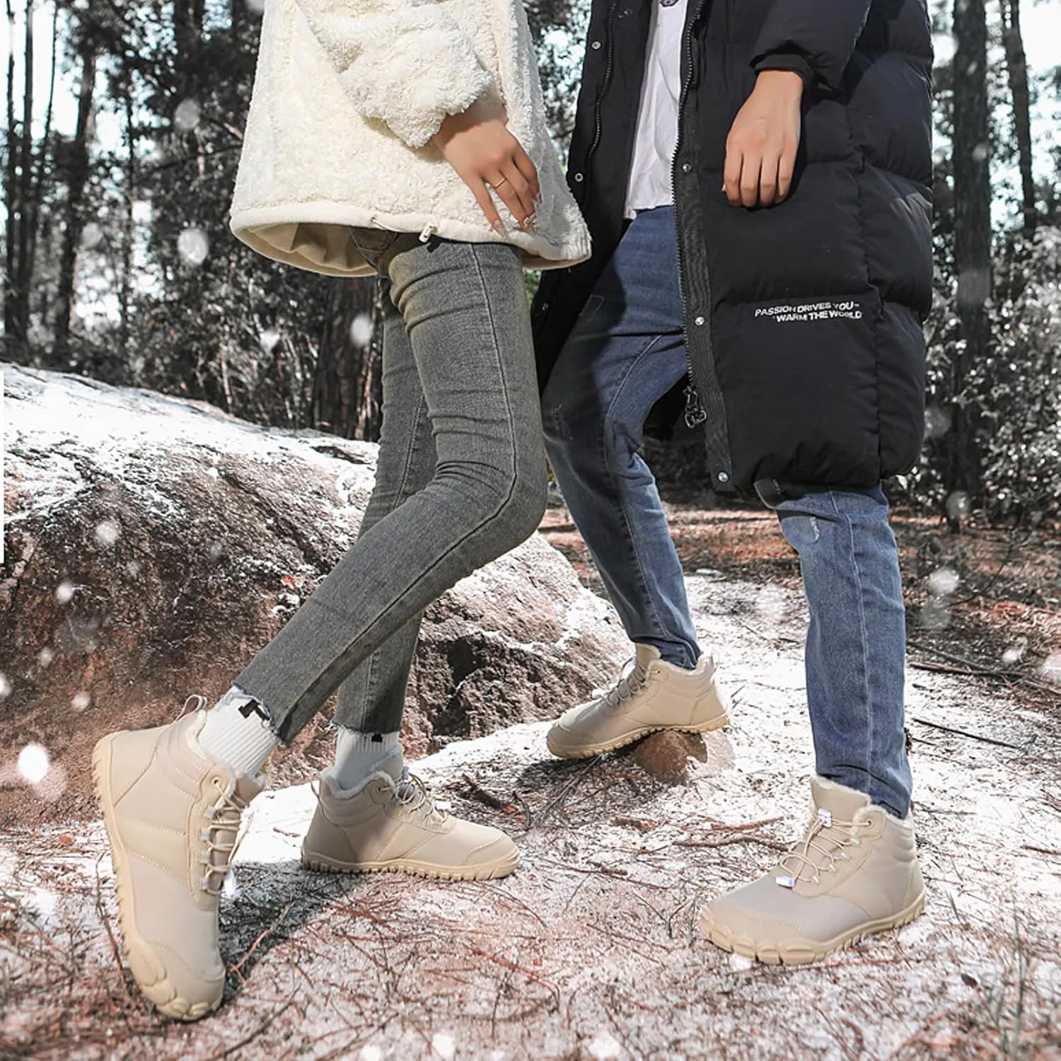 Hike Winter Footwear Barefoot Womens, 2024 Waterproof Autumn Wide Toe Box Barefoot Walking Shoes Boots