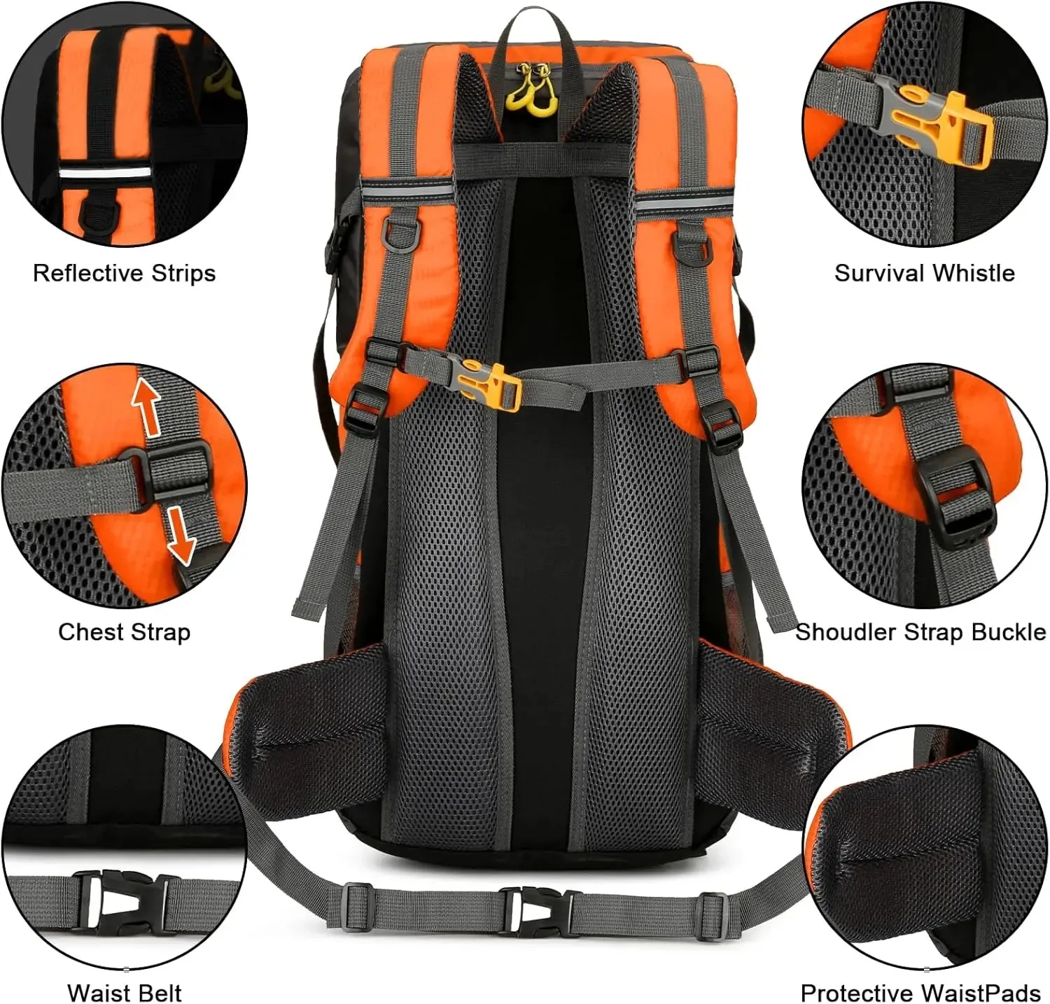 Hiking Backpack Waterproof 50L Lightweight
