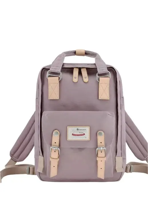 Himawari Contrast Waterproof Nylon Backpack