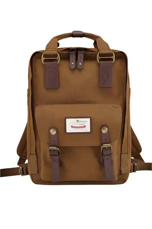 Himawari Contrast Waterproof Nylon Backpack
