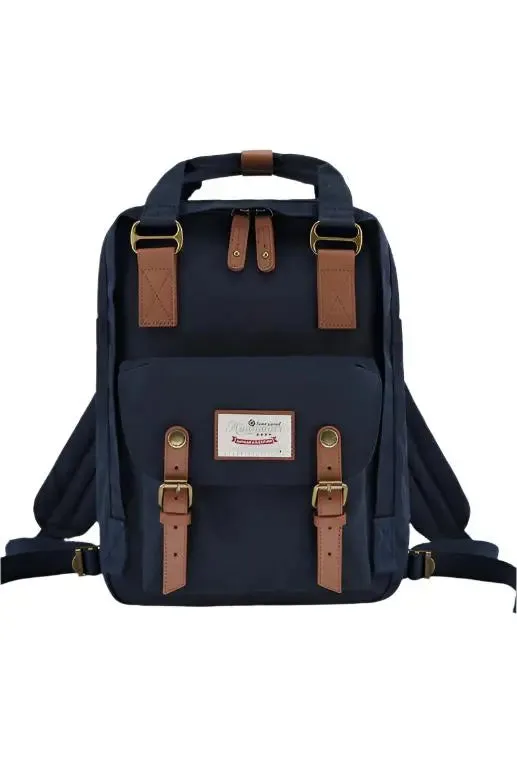 Himawari Contrast Waterproof Nylon Backpack