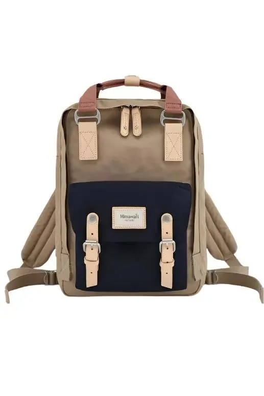 Himawari Contrast Waterproof Nylon Backpack