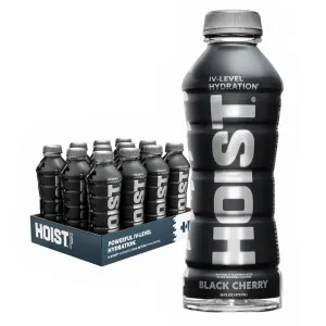 HOIST Premium Military Hydration Electrolyte Drink, Powerful IV-Level Hydration, Clinically Proven Performance Drink, Black Cherry, 16 Fl Oz (Pack of 12)