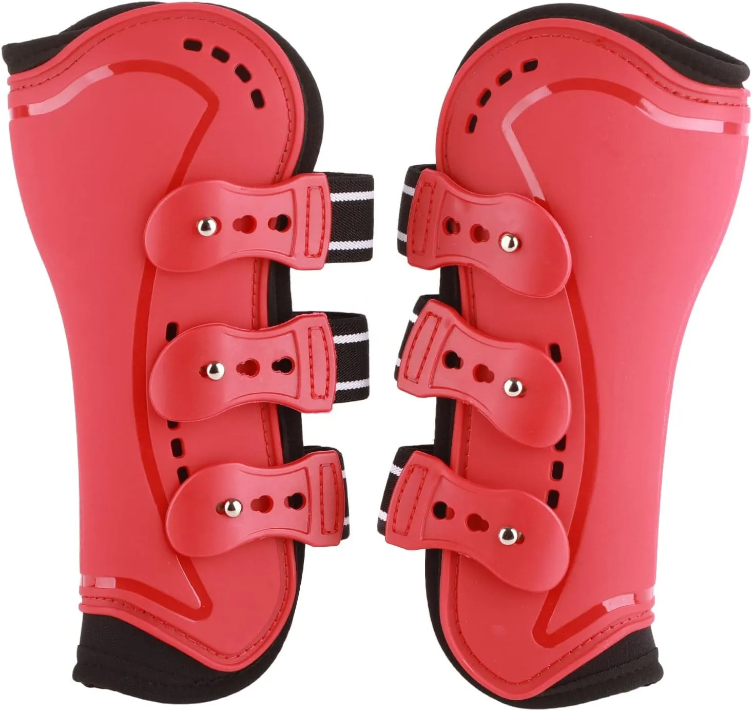 Horse Boots, Splint Boots for Horses Breathable Horse Leg Guard PU Shell Tendon Fetlock Brace Guard Boots Horse Fly Boots for Riding Shock Absorbing Jumping Competition Protection