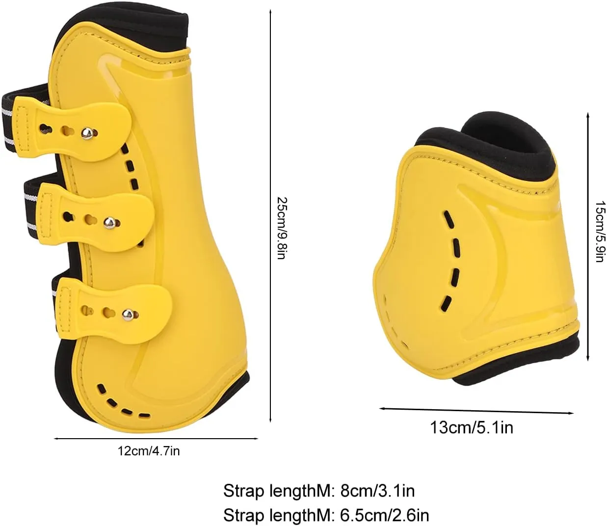 Horse Fetlock Boots, Soft Lining Fit Shock Absorbing Breathable Open Front Horse Tendon Boots for Training (210x210x135cm/82.7x82.7x53.1in)