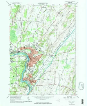 Hudson Falls NY topo map, 1:24000 Scale, 7.5 X 7.5 Minute, Historical, 1966, Updated 1984, 26.9 x 22 in