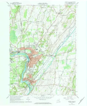 Hudson Falls NY topo map, 1:24000 Scale, 7.5 X 7.5 Minute, Historical, 1966, Updated 1984, 26.9 x 22 in