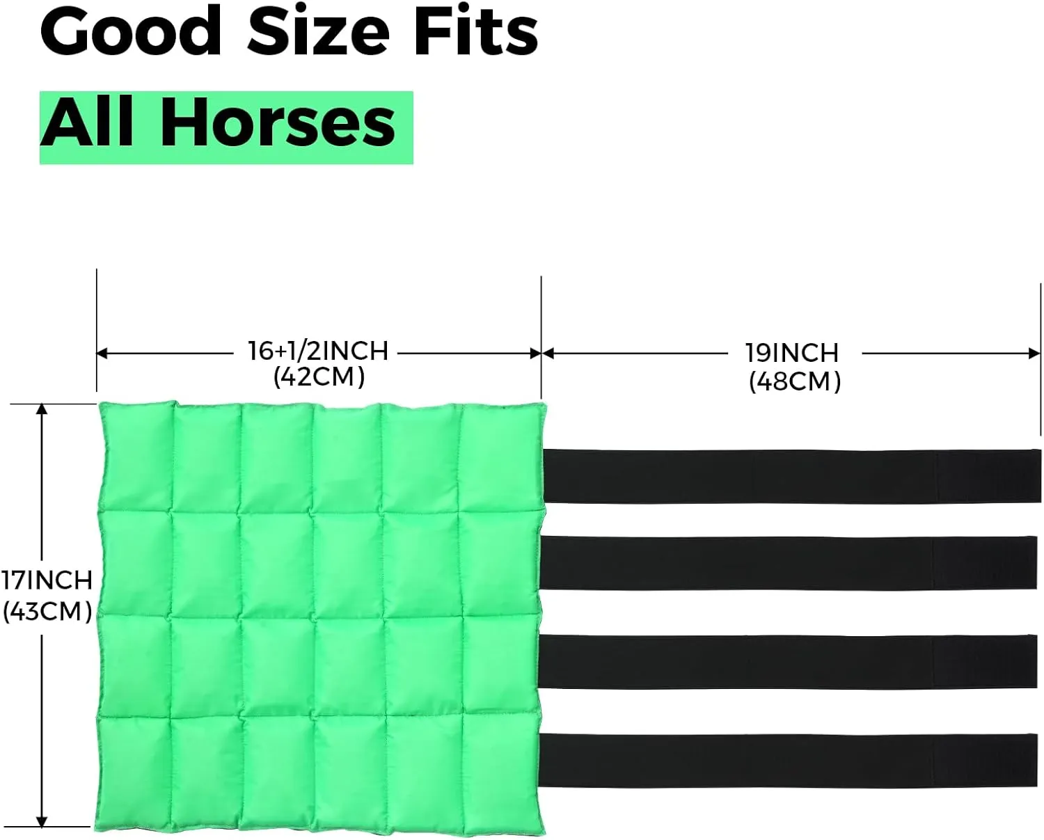 Ice Boots for Horses with Reusable Gel Pads, 2/4-Pack Adjustable Hook & Loop Cooling Horse Ice Boots for Equine Injury Pain Relief & Inflammation, Leg Wraps for Hock, Knee, Ankle, Hooves