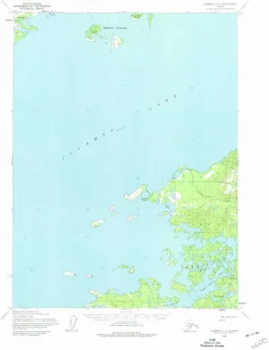Iliamna C 5 AK topo map, 1:63360 Scale, 15 X 15 Minute, Historical, 1954, Updated 1975, 21.9 x 18.1 in