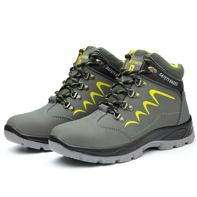 Indestructible Men Safety Shoes - Breathable Steel Toe Work Boots