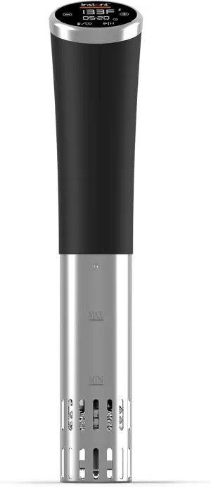 Instant Pot Accu Slim Sous Vide 800W Precision Cooker,Immersion Circulator,Ultra-Quiet Fast-Heating with Big Touchscreen Accurate Temperature and Time Control,Waterproof