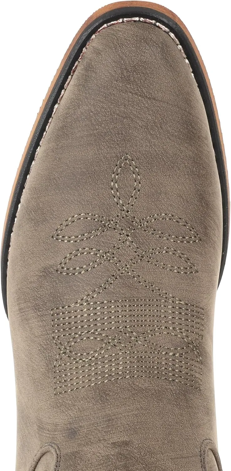 IUV Cowboy Boots For Women Western Boots Cowgirl Boots Pull On Pointy Toe Mid Calf Boots