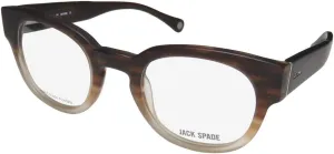 Jack Spade Pearson Mens/Womens Designer Full-rim Spring Hinges Brand Name Classic Shape Durable Eyeglasses/Eyeglass Frame (47-23-140, Matte Brown Fade)