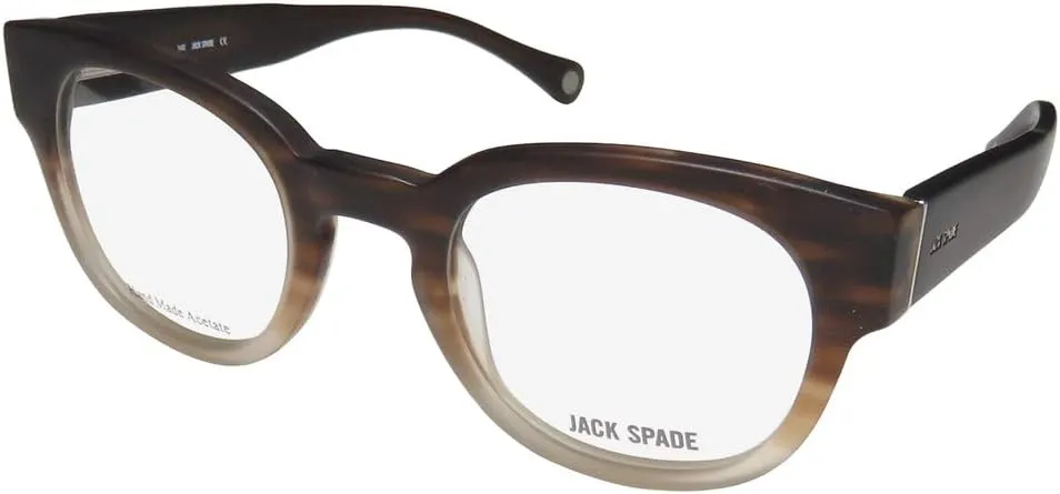 Jack Spade Pearson Mens/Womens Designer Full-rim Spring Hinges Brand Name Classic Shape Durable Eyeglasses/Eyeglass Frame (47-23-140, Matte Brown Fade)