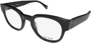 Jack Spade Pearson Mens/Womens Designer Full-rim Spring Hinges Brand Name Classic Shape Durable Eyeglasses/Eyeglass Frame (47-23-140, Shiny Black)